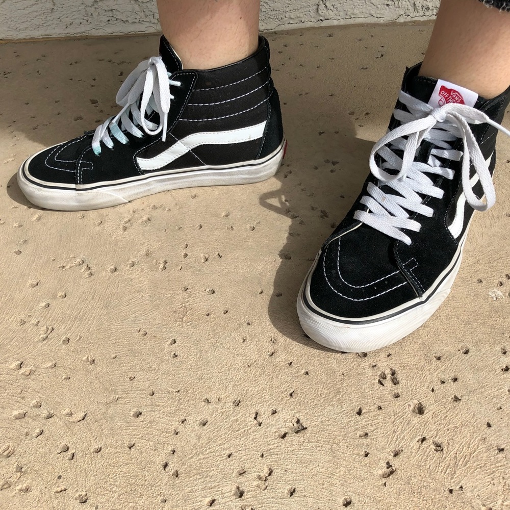 Black and White Classic Sk8 Hi Vans